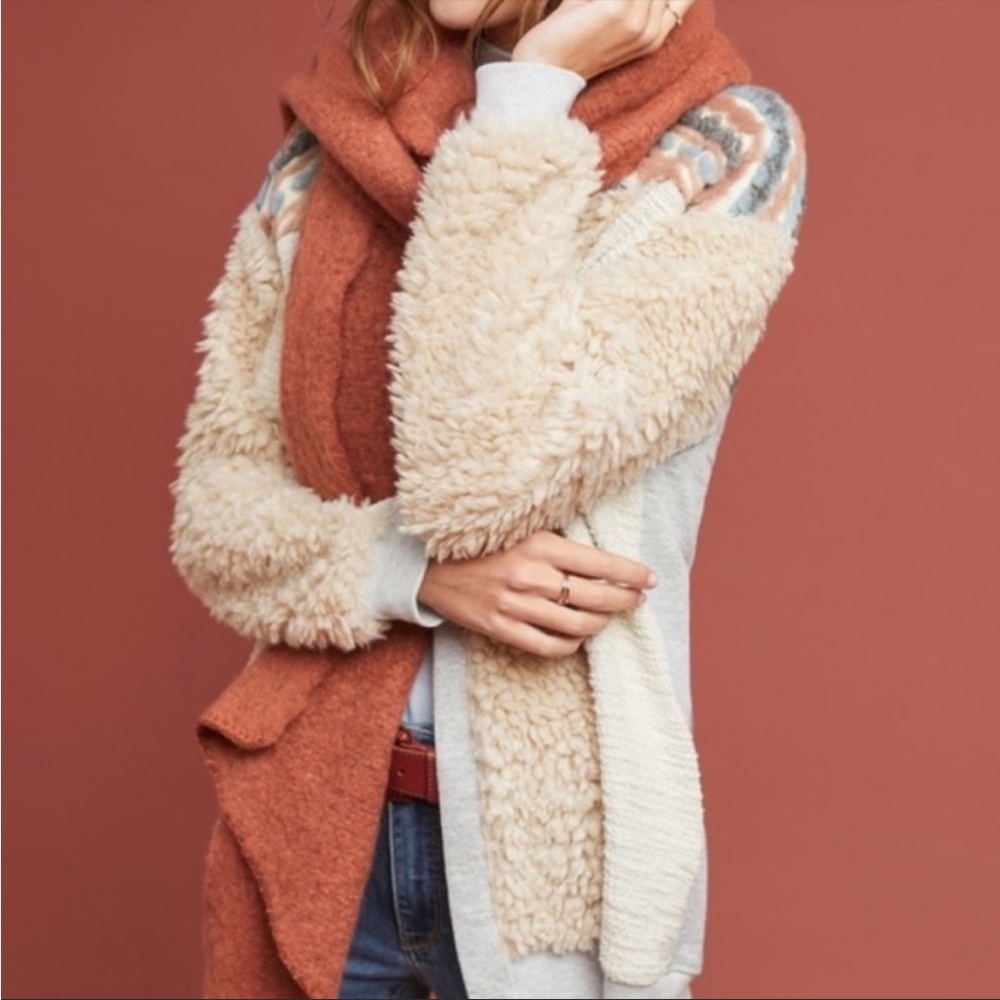 Anthropologie | Amadi Chaparral Sherpa Cardigan sweater